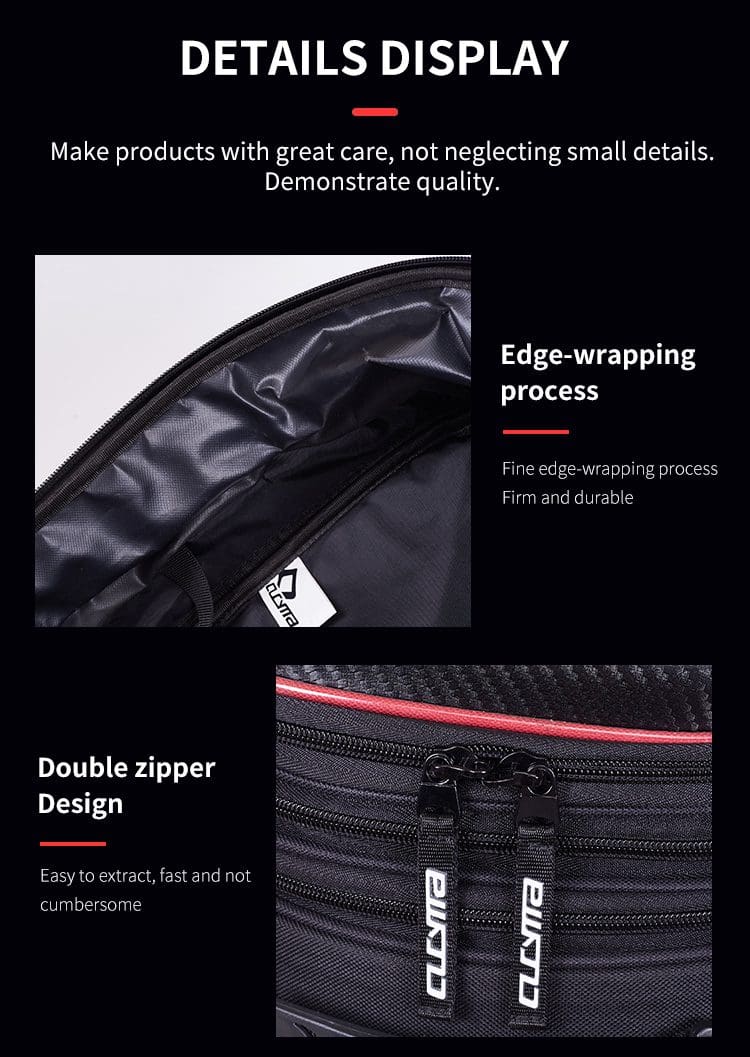 motorcycle tail bags detailed drawing