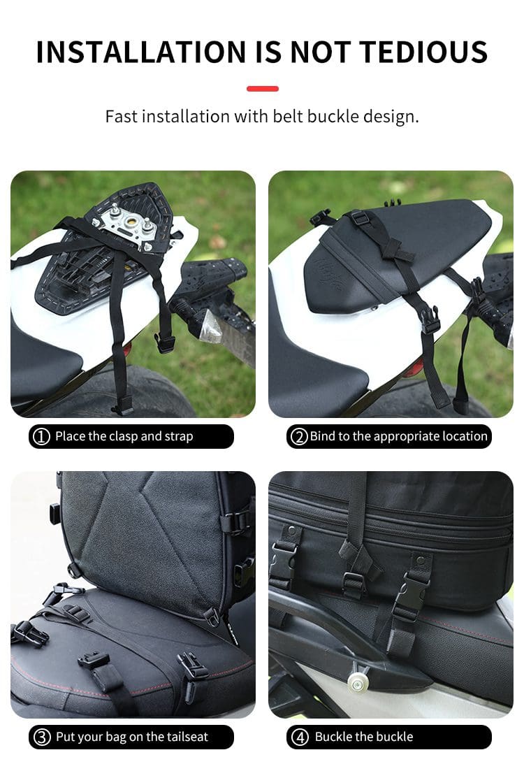 motorcycle tail bags detailed drawing